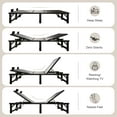 thumbnail image 4 of Feonase Power Adjustable King Bed Frame, Ergonomic Electric Bed with Independent Head and Foot Incline, Zero Gravity Mode, Long Wired Remote, Sturdy & Easy Assembly, 4 of 7