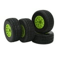 thumbnail image 2 of Pneus de Camion Rc Court Course Pneus de Roue de Voiture Rc Pneus de Camion Rc Court Course Pneus de Camion Rc Forte Amortissement 1/10 Rc Court Course Roue de Camion avec Adaptateur Hexagonal pour ARRMA Vert, 2 of 8