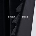 thumbnail image 6 of Shininglove Velvet Tier Curtains, Half Window Curtain for Bathroom, 26" W x 24" L, Black, 6 of 6