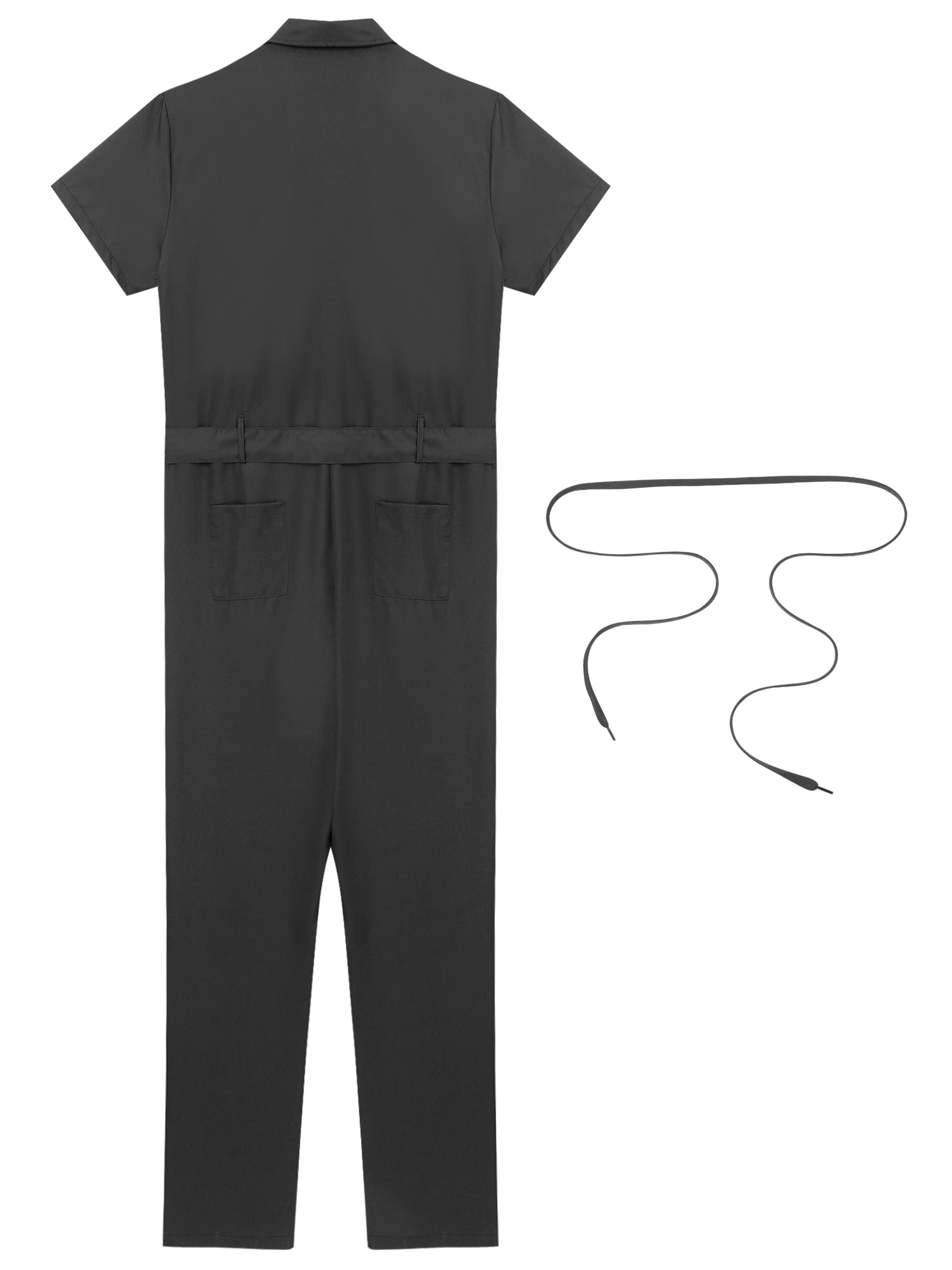 【激安通販 オンラインショップ】日用品 Short Men's inhzoy Sleeve Uniform Mechanic Coverall Casual WorkUtility&SafetyClothing