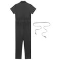 thumbnail image 6 of Zaldita Men's Work Overalls One Piece Mechanics Workwear Lightweight Jumpsuits Short Sleeve Suits Black XL, 6 of 7