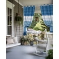 thumbnail image 4 of Outdoor Curtains for Patio, Dark Blue Ombre Stripes Waterproof Blackout Outside Curtain for Porch/Pergola/Gazebo, Chic Vintage Simple Abstract Art Thermal Insulated Drapes, 2 Panels, 54 x 95 Inch, 4 of 8
