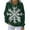 Green, variant on Lorytime Women's Fashion Hoodies Christmas Snowman Stripes Sweatshirt Long Sleeve Pullover with Pocket Tops for Festive