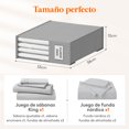 thumbnail image 3 of Organizador de ropa de cama de 4 unidades cajas de almacenamiento plegables organizador de armario de tela con tapas ventana transparente y etiqueta p, 3 of 7