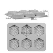 Kokovifyves Home and Garden Kitchen and Baking Silicone Mould 6 Hole Honey Bee Design Soap Wax Mold for Handmade Diy Craft