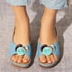 thumbnail image 5 of Amzcrzy Zapatos de mujer,Zapatos de mujer,Zapatillas de mujer, Sandalias informales con flores para mujer, con boca de pez, suela gruesa y tacón inclinado Sandalias Mujer Zapatillas De Casa, 5 of 6