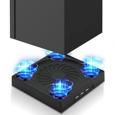 TSV Vertical Cooling Stand for Xbox Series X Console with 2 Turbo Cooling Fans, 3 USB Hubs Ports, 3 Levels Adjustable Fans Speed, LED Indicators, USB Cable