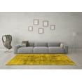 thumbnail image 3 of Ahgly Company Machine Washable Indoor Rectangle Oriental Yellow Industrial Area Rugs, 7' x 10', 3 of 4