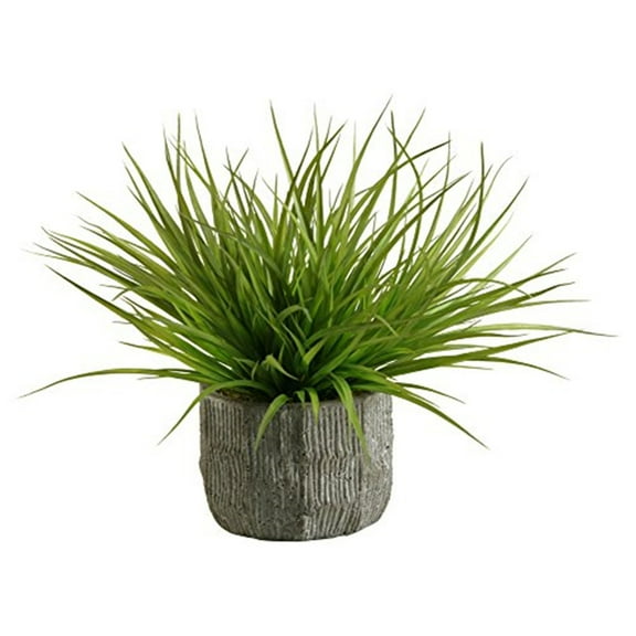 D&W Silks Wild Grass in Concrete Bowl