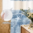 thumbnail image 3 of No Hook Shower Curtain, Blue Coastal Shower Curtains for Bathroom with See Through Top Window, Nautical Starfish Coral Jellyfish Shell Sea Waterproof & Washable Bath Curtain 60"x72", 3 of 9