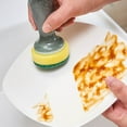 thumbnail image 4 of Product Classification Cleaning Brush Product Title Soap Dispensing Dish Brush With Holder And Replaceable Sponge Tips for Kitchen Cleaning Soap Dispenser Dish Scrub Brush Degreaser Brush for Pots and, 4 of 4