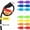 Multicolor, variant on 48Pcs Cable Labels for Cords, Waterproof Cord Labels for Electronics Wires and Identification, Self Adhesive Tear Resistant Cord Tags for Laser Printer and Handwriting(Multicolor)