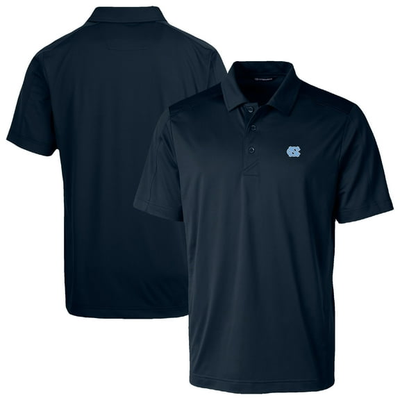 Men's Cutter & Buck Navy North Carolina Tar Heels Prospect Eco Textured Stretch Recycled Polo