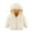 White, variant on Godderr Baby Toddler Hooded Cotton Jackets for Girls Boys 1-19Y Winter Fall Fleece Coats Thicked Solid Color Outwears with Zipper
