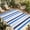 White Blue, variant on Navy Blue Stripe Outdoor Rug for Patio/Deck/Porch, Non-Slip Large Area Rug 3 x 5 Ft, Ombre Geometric Grey Vertical Striped Indoor Outdoor Rugs Washable Area Rugs, Reversible Camping Rug Carpet Runner