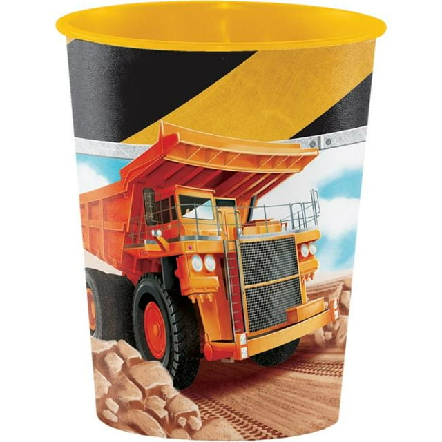 Creative Converting 340203 Big Dig Construction 16 oz Plastic Cup