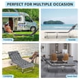 thumbnail image 5 of Jacgood 2 pcs Upgraded Folding Camping Cot for Adults, 28.7in Wide Heavy Duty Folding Portable Bed with Padded for Camping Tent Office Outdoor Travel,Gray, 5 of 8