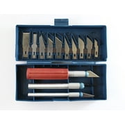 BLADE PRO 16 Piece Hobby Knife Set | 13 Razor-Sharp Blades & 3 Professional Handles | Custom Fit Storage Box 4" x 8" (10.16 cm x 20.32 cm) | Essential Craft Toolkit