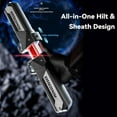 thumbnail image 4 of Retractable Plug-in Lightsaber Toy, Double Bladed Red Blue Light Sword with Sound Effects, Fingertip Rotation, LED Light Saber Set for Cosplay, Party, Gift, Sci-Fi Role Play Light Sabers (1PC), 4 of 7