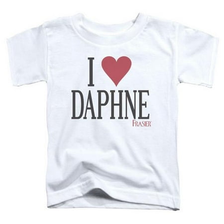 

Trevco Frasier-I Heart Daphne - Short Sleeve Toddler Tee - White & Medium 3T