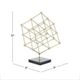 thumbnail image 4 of 9" x 12" Gold Marble Geometric Sculpture with Black Base, by DecMode, 4 of 10