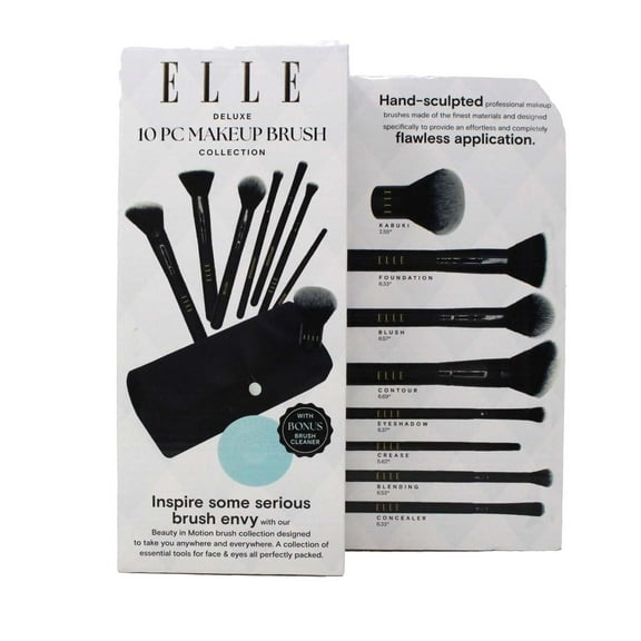 Elle Deluxe 10 Piece Makeup Brush Collection