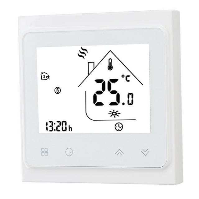 Digital Thermostat, Touch Screen White Home Thermostat For Room
