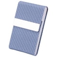 thumbnail image 3 of CoreLiving Business Card Holder Case for Men, Ultra Slim Leather Business Card Organizer with Magnetic Closure, Metal Name Card Holder Wallet for Suits, Blue, 1PK, 3 of 8
