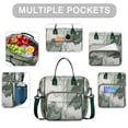 thumbnail image 2 of Large Insulated Lunch Bag Box Women Marble Modern Geometric Flowers Abstract Leakproof Waterproof Leakproof Lunch Box with Multi Pockets Removable Strap for Beach TripsTeacher Mothers Day Christmas Bi, 2 of 7