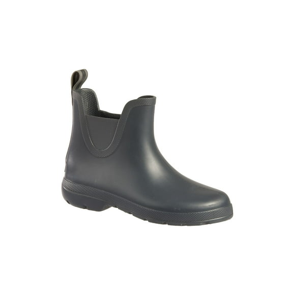 TOTES Womens Gray Everywear Technology Chelsea Boots Waterproof Slip Resistant Chelsea Round Toe Block Heel Rain Boots 8