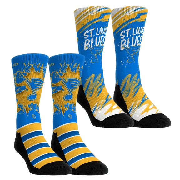 Unisex-Rock Em Socks  St. Louis Blues Ice Breaker Two-Pack Crew Socks Set