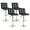Black, variant on Costway Modern Swivel Bar Stools Set of 4 with Heavy-duty Metal Base & Footrest Back White