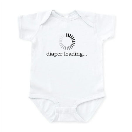 

CafePress - Diaper Loading... Body Suit - Baby Light Bodysuit Size Newborn - 24 Months