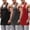Black/Red/Dark Gray, variant on Men's 3 Pack Workout Tank Tops Sleeveless T-Shirts Y-Back Muscle Tee Athletic Gym Stringer