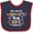 Navy and Red, variant on Inktastic My Mom Graduated and I'm Super Proud Boys or Girls Baby Bib