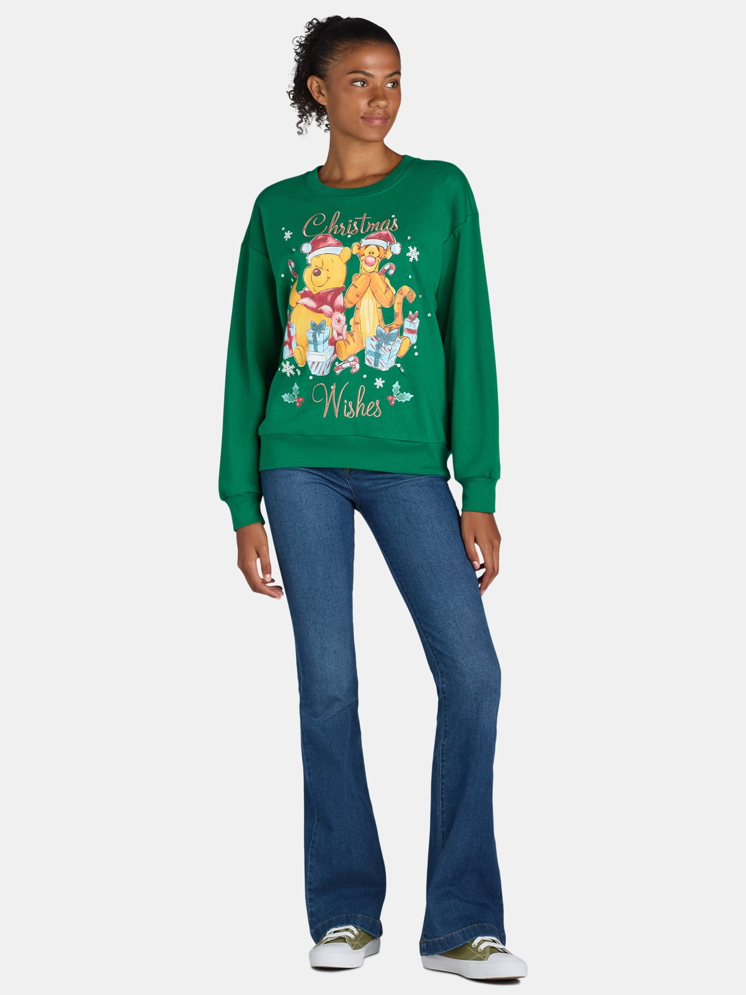Winnie the Pooh Holiday Light Up Sweatshirt, Womens