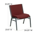 thumbnail image 5 of Emma + Oliver Big & Tall 1000 lb. Rated Burgundy Fabric Stack Chair, 5 of 12