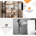 thumbnail image 4 of CONCETTA Bookshelf, 3-Tier Small Industrial Storage Shelf & Shelves, Metal Bookcase for Home Office, Living Room, Rust Brown, 4 of 8