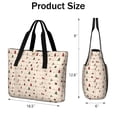 thumbnail image 3 of Tote Bag for Women - Beige Christmas Decoration Pattern Shoulder Bag - Large Utility Work Duffle Bag with Zipper Handbag for Travel, Work, Sprots, 3 of 5