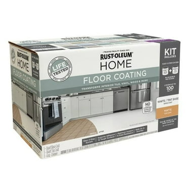 Rust-Oleum 360098 HOME Flooring Coating Kit, Ultra White Base   Top Coat, Qt. Each - Quantity 1