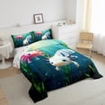 thumbnail image 3 of Castle Fairy Kids Teens Kawaii Axolotl Twin Comforter Sets,Sea Salamander Bedding Set, 3 of 8