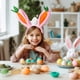 thumbnail image 4 of Xihbxyly Diadema de Pascua, Adorable Diseño de Orejas de Conejo y Zanahoria, Falda de Gasa Suave, Perfecta para Fiestas de Pascua, Celebraciones de Primavera, Regalo para Festividades, Diadema de 18, 4 of 6