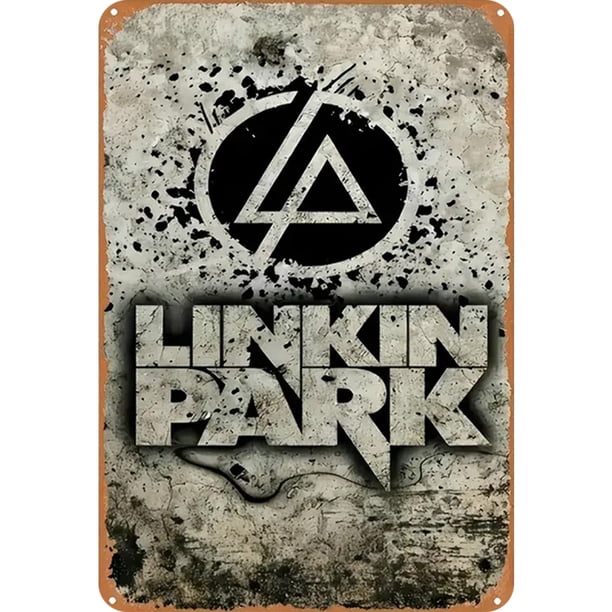 Letrero Chapa Metal Linkin Park Pintura Hierro Rectangular Pared para Y Bar 30x40cm