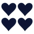 thumbnail image 1 of Uxcell 4Pack Parche de Corazón Termoadhesivo, Parche Bordado de Corazón de 70 mm en Azul Oscuro, 1 of 7