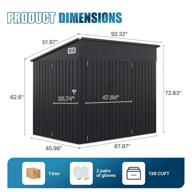 Walmart Black Friday Deals 2025 - Sunmthink 8'x4' Metal Storage