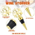 thumbnail image 3 of 6 Piezas Tapón de Vino de Nieve de Navidad Tapón de Vino de Navidad Tapón de Botella de Vino de Metal Tapón de Bebida de Vino Tinto Mantenga el Vino Fresco (Oro + Plata) BRILLAR Rojo Verde, 3 of 5