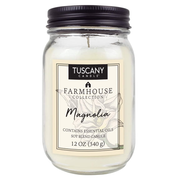 Tuscany Candle Magnolia Scented Candle, 12 oz – Farmhouse Collection