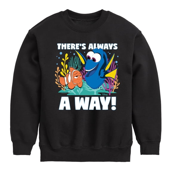 Disney Finding Dory - There's Always A Way - Toddler & Youth Crewneck Fleece Sweatshirt