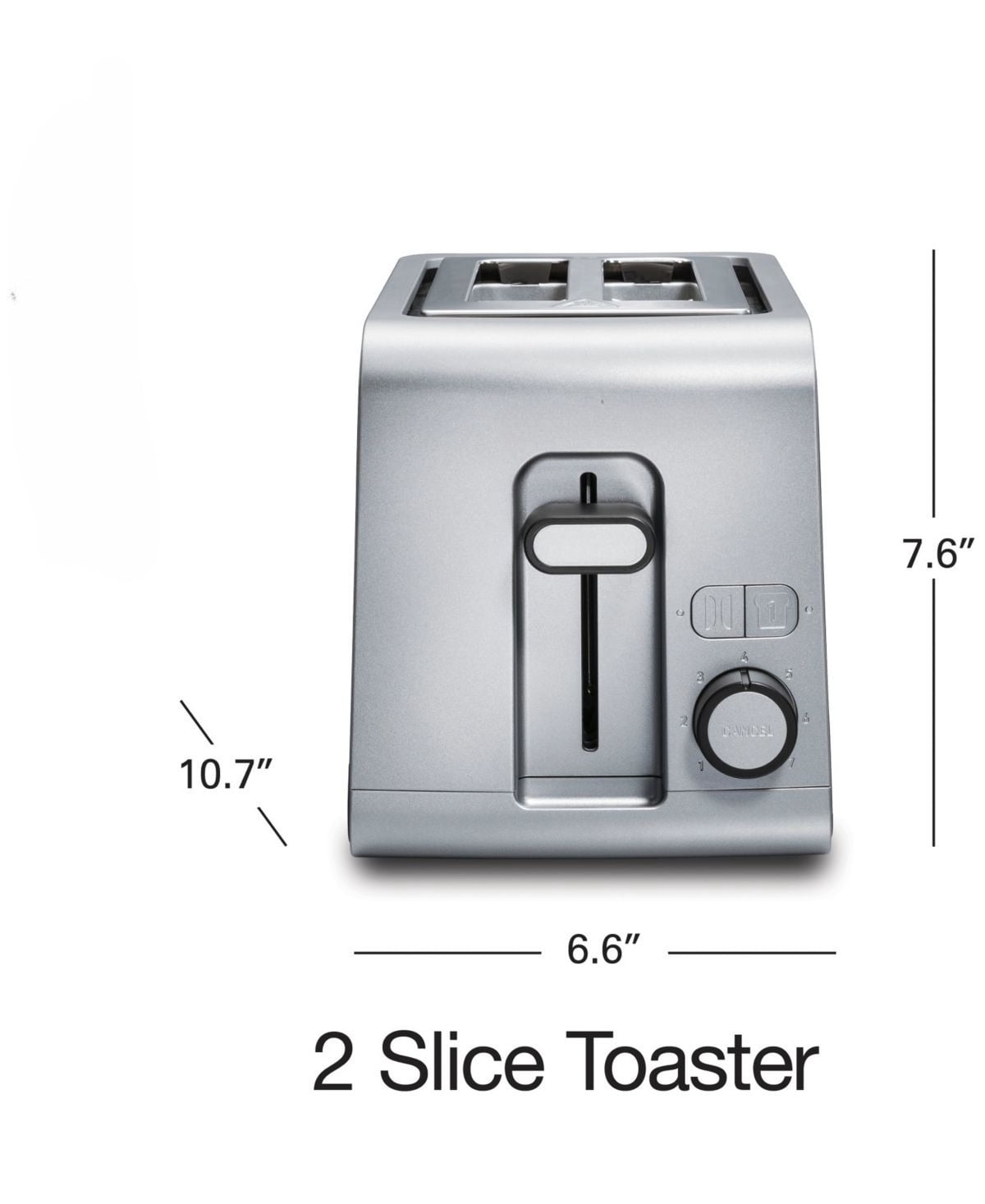 2-Slice Toaster with 7 Browning Settings, Even-Toast Technology, Bagel & English Muffin Function