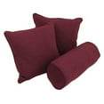 thumbnail image 3 of Blazing Needles Double-corded Solid Twill Throw Pillows with Inserts (Set of 3)-Style:Burgundy, 3 of 3